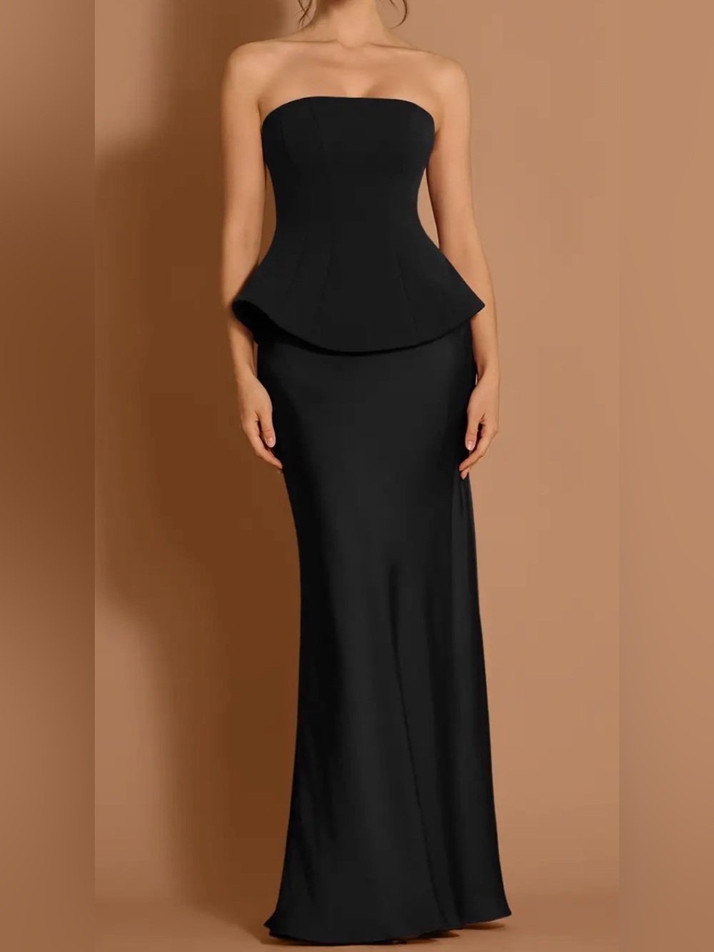 Azazie zeraya black maxi dress